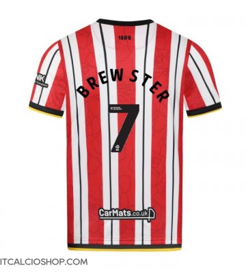 Sheffield United Rhian Brewster #7 Prima Maglia 2024-25 Manica Corta